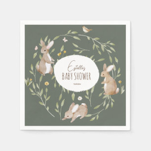 Serviette En Papier Baby shower d'amis de la forêt