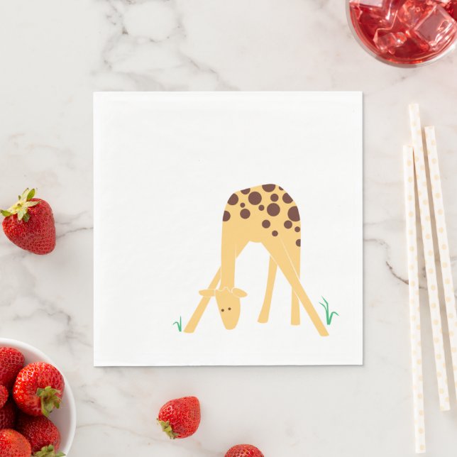 Serviette En Papier Baby shower d'anniversaire de la Giraffe moderne p (En situation)