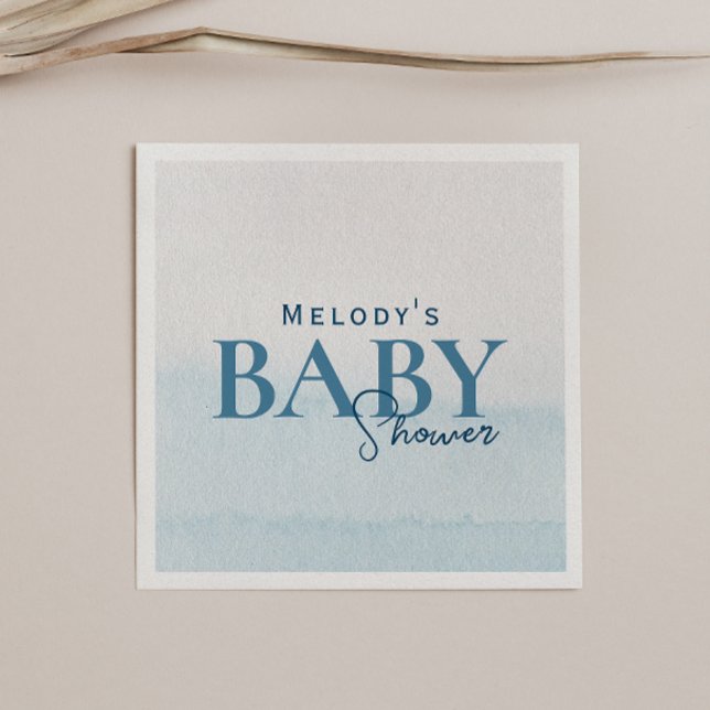 Serviette En Papier Baby shower d'aquarelle moderne Ocean (Créateur téléchargé)