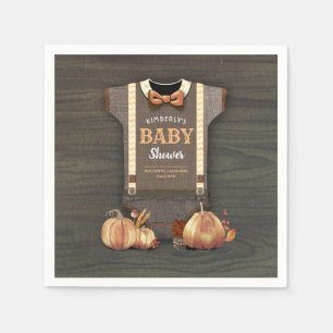 Serviette En Papier Baby shower d'automne Citrouilles orange et carros