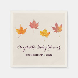 Serviette En Papier Baby shower d'automne Maple Feuille