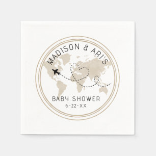 Serviette En Papier Baby shower d'aventure Voyage serviettes
