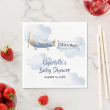 Baby shower d'avion Napkin