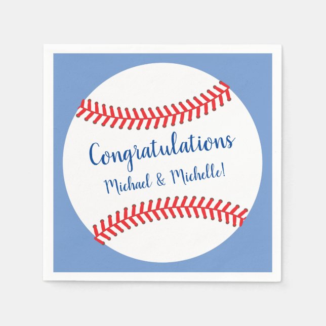 Serviette En Papier Baby shower de baseball Little Slugger (Devant)