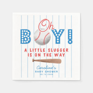 Serviette En Papier Baby shower de baseball Oh Baby
