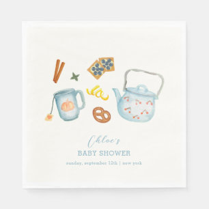 Serviette En Papier Baby shower de biscuits minimaliste Rustique à bas