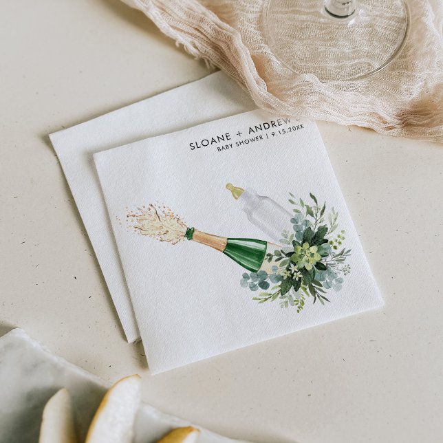 Serviette En Papier BABY SHOWER de bouteilles REMY Poppin (Créateur téléchargé)