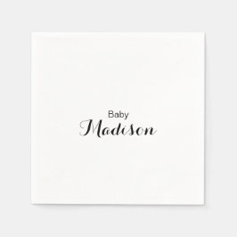 Serviette En Papier Baby shower de calligraphie moderne