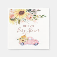 Baby shower de camion Citrouille de tournesol