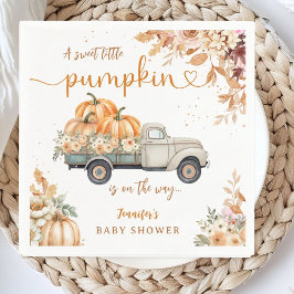 Serviette En Papier Baby shower de camion citrouille - Feuilleton d'au