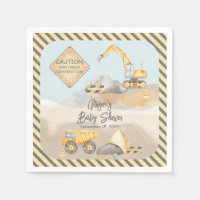 Baby shower de camion de construction