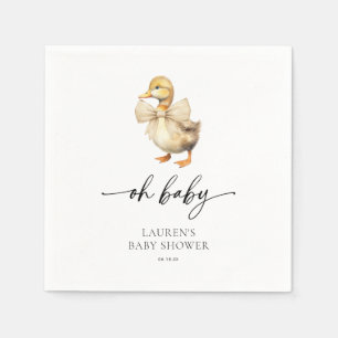 Serviette En Papier Baby shower de canard rustique mignon