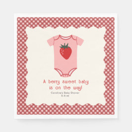 Serviette En Papier Baby shower de carrosserie Berry Sweet