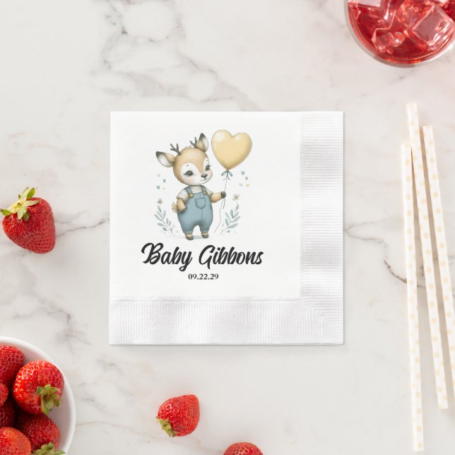 Serviette En Papier Baby shower de cerfs (En situation)