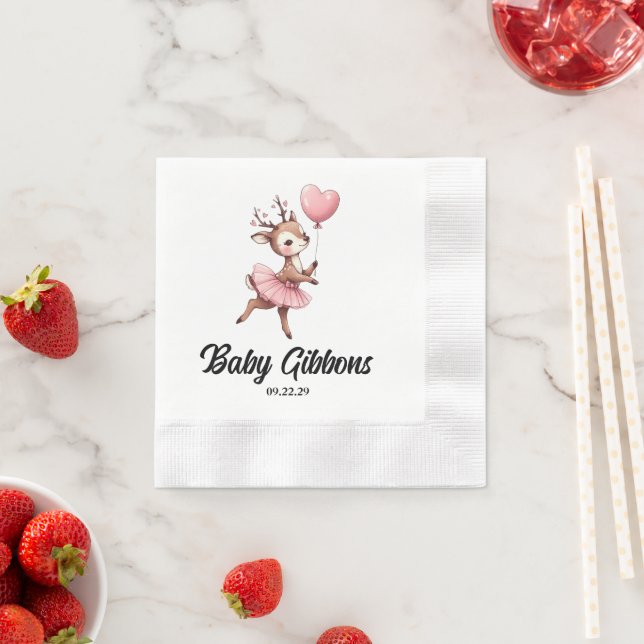 Serviette En Papier Baby shower de cerfs (En situation)