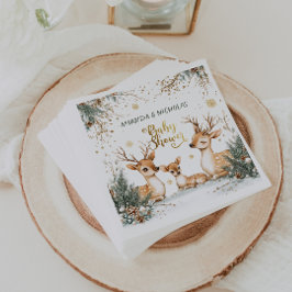 Serviette En Papier Baby shower de cerfs d'hiver