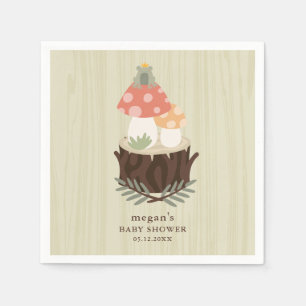 Serviette En Papier Baby shower de champignons Napkin
