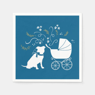 Serviette En Papier Baby shower de chien taureau Pit