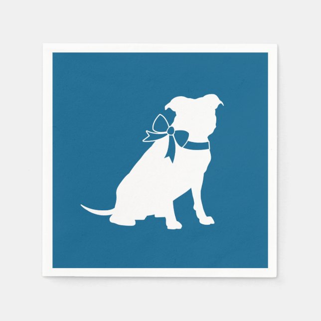 Serviette En Papier Baby shower de chien taureau Pit (Devant)