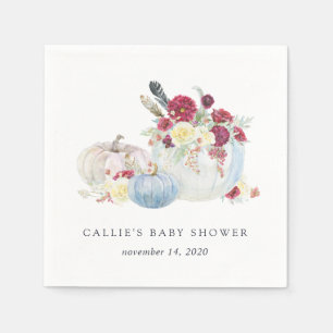 Serviette En Papier Baby shower de citrouille d'automne
