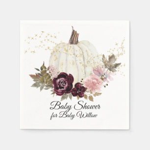 Serviette En Papier Baby shower de Citrouille de Parties scintillant d