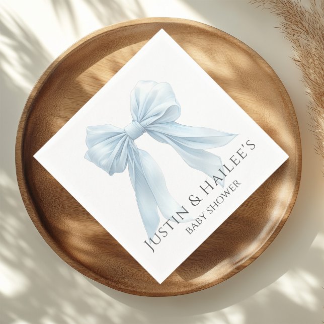 Serviette En Papier Baby shower de coquette pour fille bleu personnali (Créateur téléchargé)