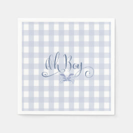 Serviette En Papier Baby shower de cravate à arc bleu Little Man