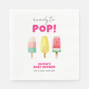 Serviette En Papier Baby shower de crème glacée Popcicle été moderne