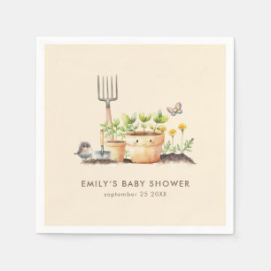 Serviette En Papier Baby shower de crème Little Sprout Gardening
