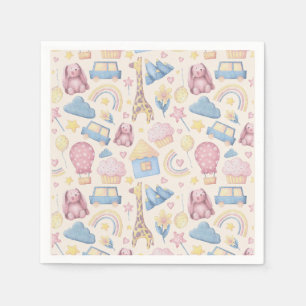 Serviette En Papier Baby shower de Cute Boho