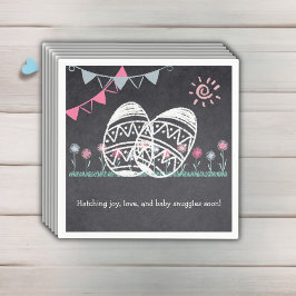 Serviette En Papier Baby shower de dessin de tableau de bord des oeufs