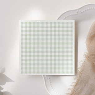 Serviette En Papier Baby shower de En vichy Sage Green