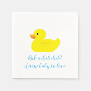 Serviette En Papier Baby shower de fête de canard en caoutchouc Bébé s