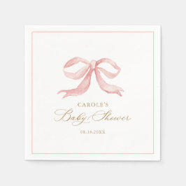 Serviette En Papier Baby shower de fille de garçon de garçon rose