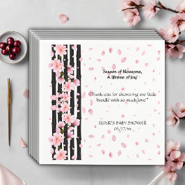 Serviette En Papier Baby shower de fleurs de cerisiers Sakura Spring