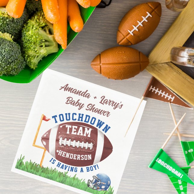 Serviette En Papier Baby shower de football (Créateur téléchargé)