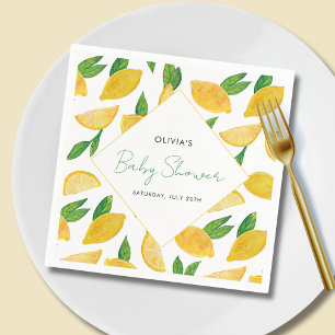 Serviette En Papier Baby shower de fruits Citrus Lemon