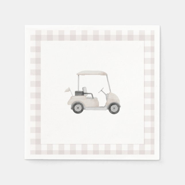 Serviette En Papier Baby shower de golf neutre serviette (Devant)