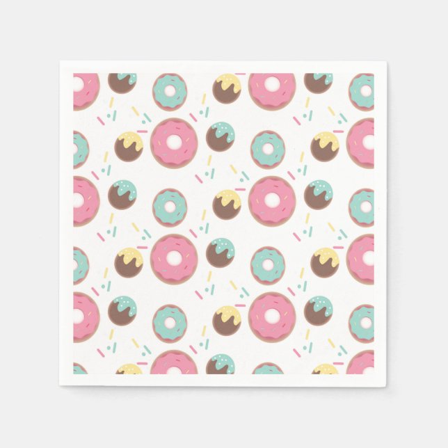 Serviette En Papier Baby shower de la fête des beignes (Devant)
