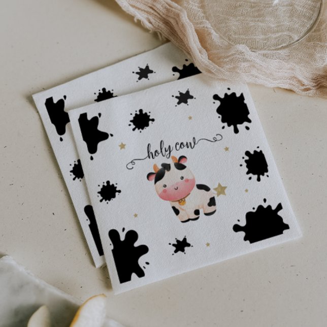 Serviette En Papier Baby shower de la vache sainte neutre par sexe (Créateur téléchargé)