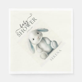 Serviette En Papier Baby shower de lapin farci de boue