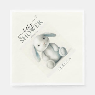 Serviette En Papier Baby shower de lapin farci de boue