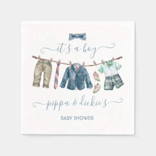 Serviette En Papier Baby shower de ligne de vêtements pour garçon Prep