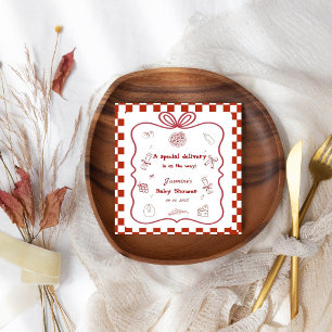 Serviette En Papier Baby shower de livraison spéciale Pizza