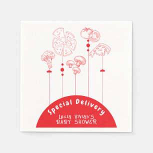 Serviette En Papier Baby shower de livraison spéciale Pizza