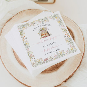 Serviette En Papier Baby shower de livre d'histoire papier Napkin Fleu