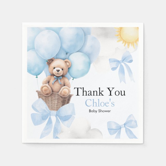 Serviette En Papier Baby shower de l'ours (Devant)