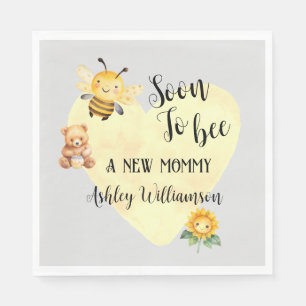 Serviette En Papier Baby shower de maman à abeille