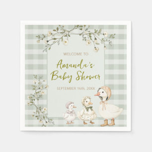 Serviette En Papier Baby Shower de Mère l'Oie et d'Oison