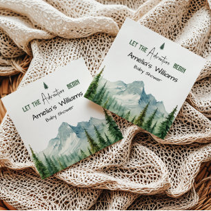 Serviette En Papier Baby shower de montagne Aventure serviettes